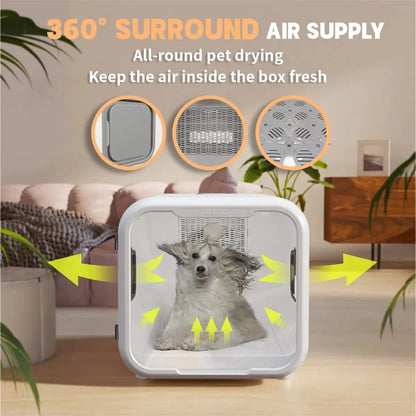 66L Pet Dog Hair Dryer Cat Ultraviolet Sterilization Drying Box Automatically Mute Noise Pet Hair Dryers for Cat Dog Grooming