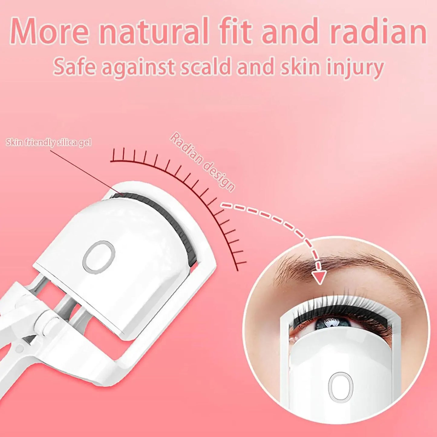 Electric Heated Eyelash Curler emperature Control Charging Durable Curling And Shaping Not Hurting Long Eyelashes Makeup Tools