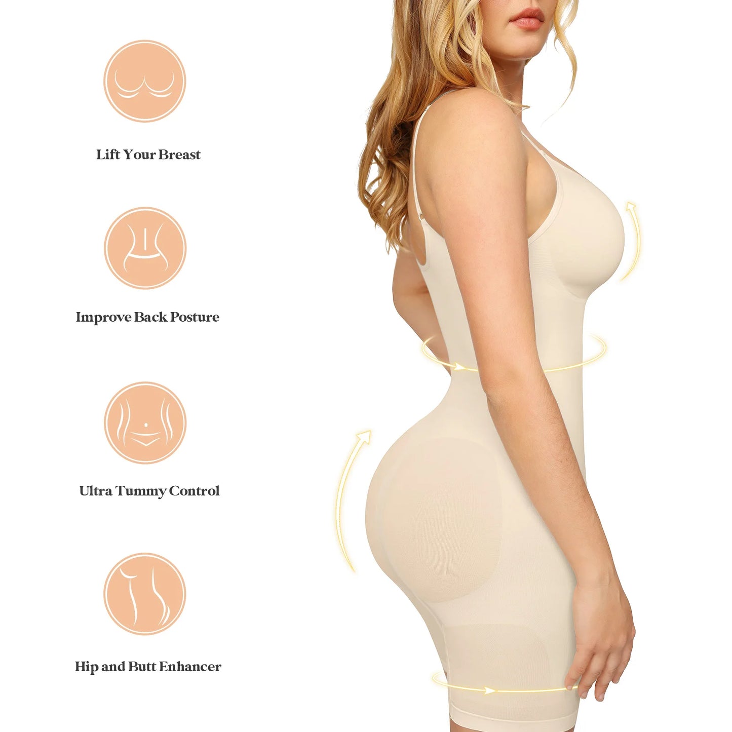 Colombianas Seamless Women Sculpting Bodysuit  Push Up Butt Lifter Thigh Slimmer Slimming Underwear Body Shaper Shapewear