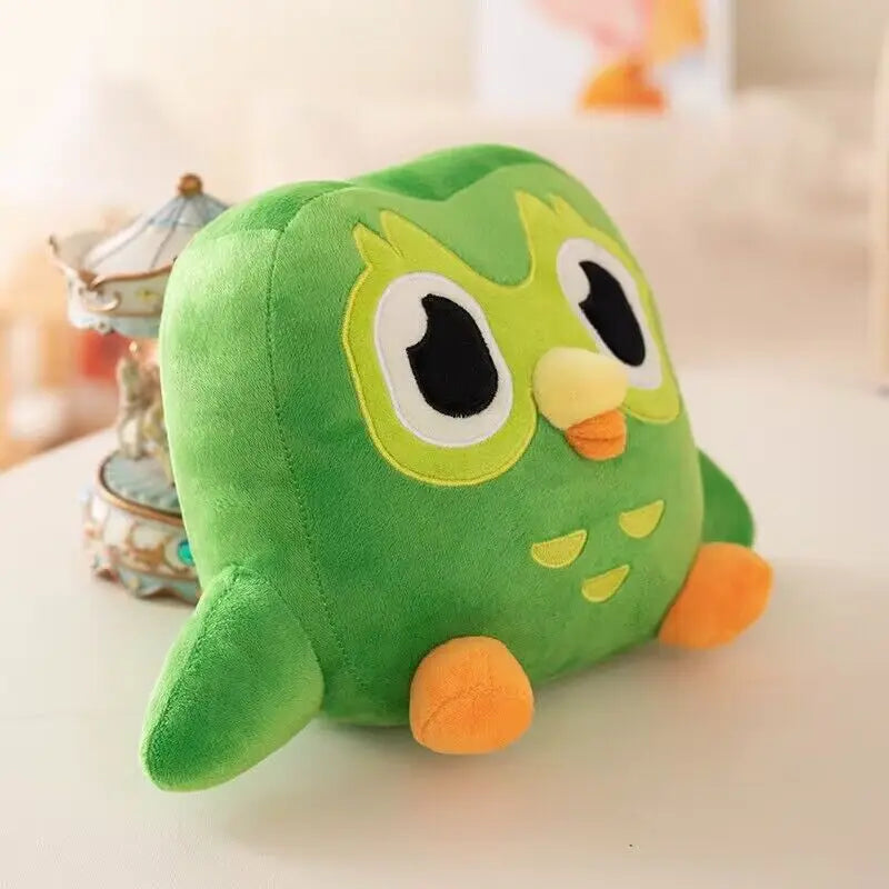 Green Duolingo Owl Plush Toy Duo Plushie Of Duo The Owl Cartoon Anime Owl Doll Soft Stuffed Animal Toy Children Birthday Gift