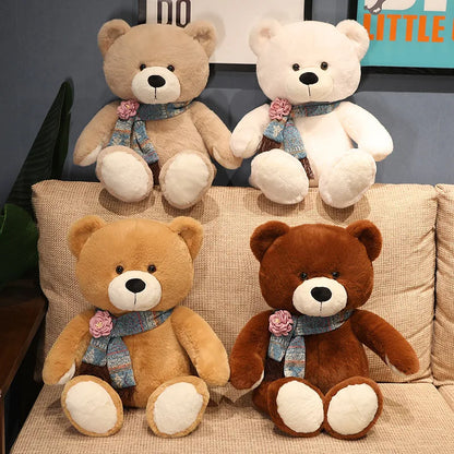 35/50/60CM Cute Classic Teddy Bear Plush Toys Kawaii Bow Tie Bear Plushie Pillow Stuffed Soft Dolls for Kids Girls  Lover Gifts