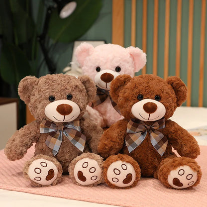 35/50/60CM Cute Classic Teddy Bear Plush Toys Kawaii Bow Tie Bear Plushie Pillow Stuffed Soft Dolls for Kids Girls  Lover Gifts