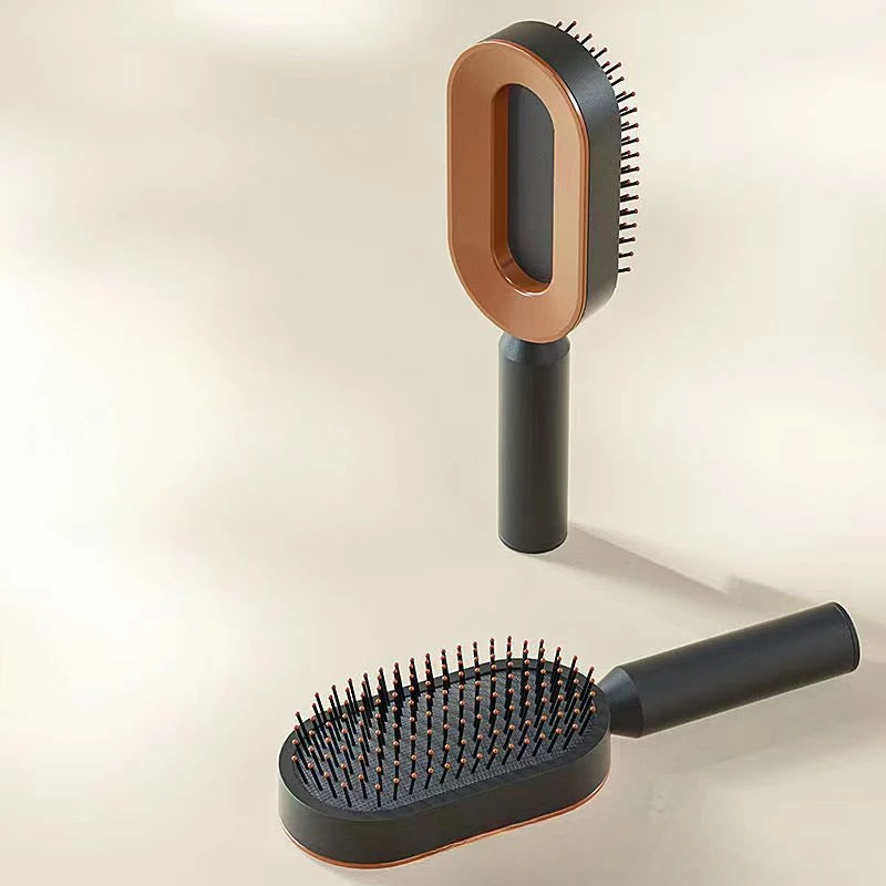 Self Cleaning Hairbrush Women Hair Brush One-key Cleaning Hair Loss Airbag Scalp Massage Comb Anti-Static Hairbrush