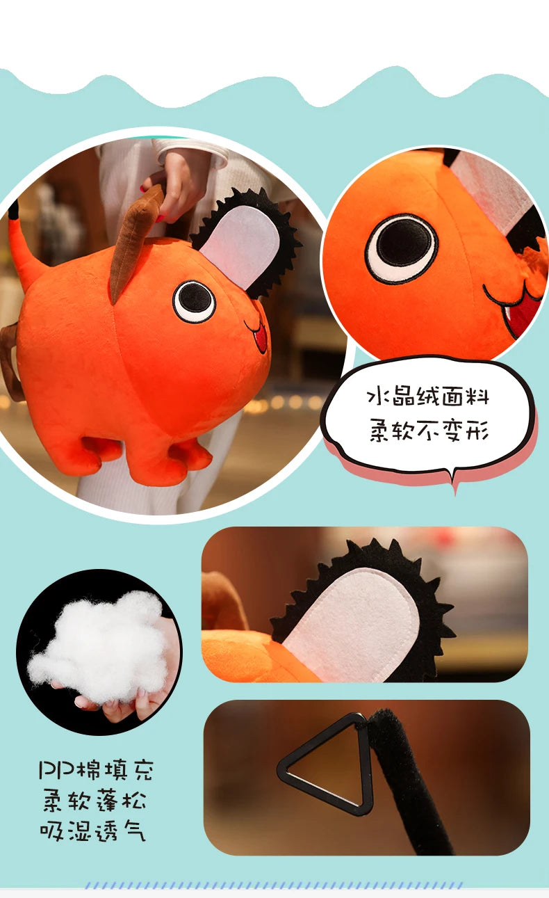 10-40CM Pochita Plush Chainsaw Chain Saw Man Plush Doll Cute Stuffed Cartoon Anime Soft Toys Pillow For Kids Xmas Gifts