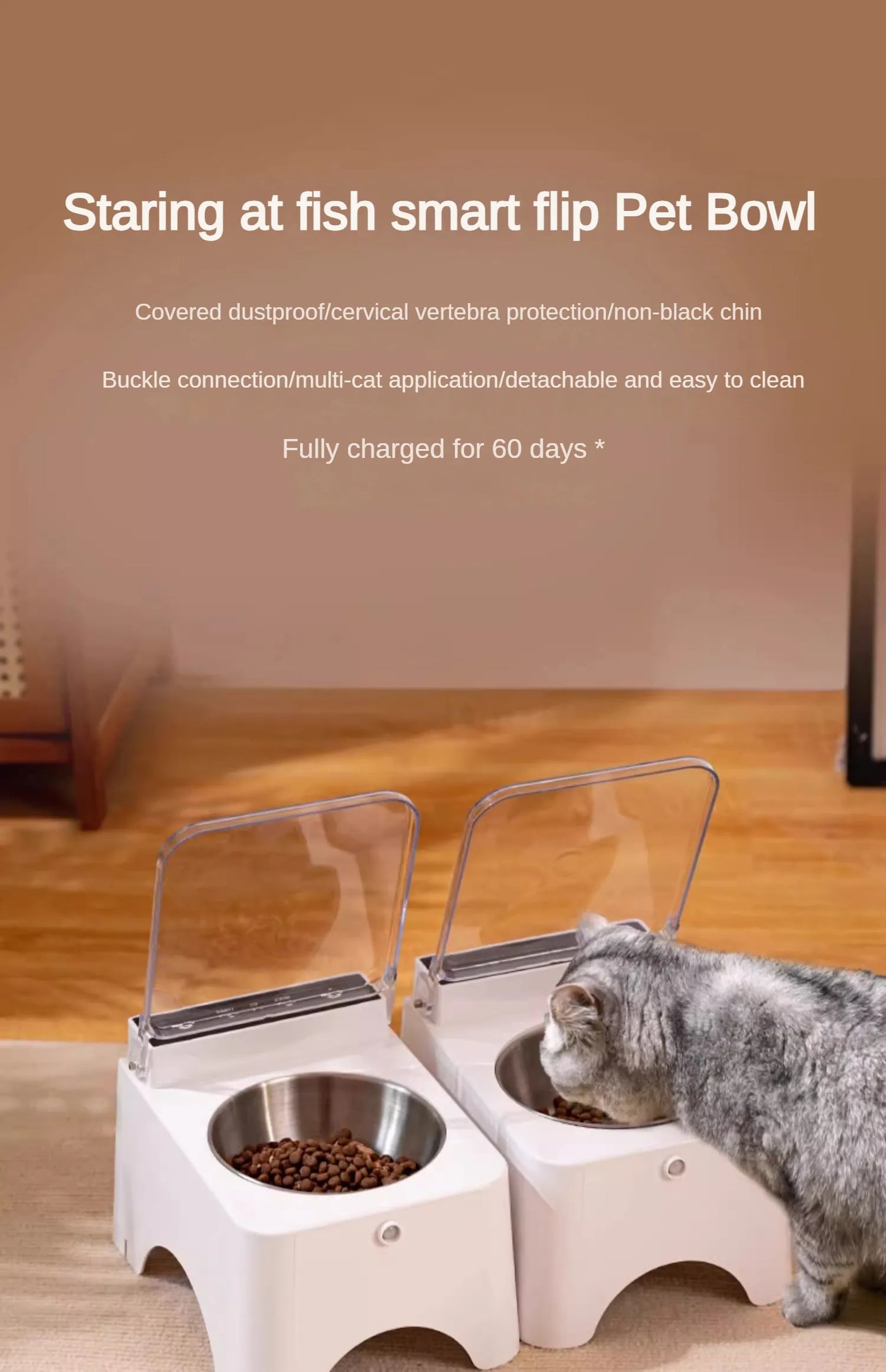 Smart Cat Bowl Pet Feeder Bowl Cat Dog Food Feeder Infrared Sensor Auto Open Cover Smart Feeder Anti-mouse Cat Food Dispenser