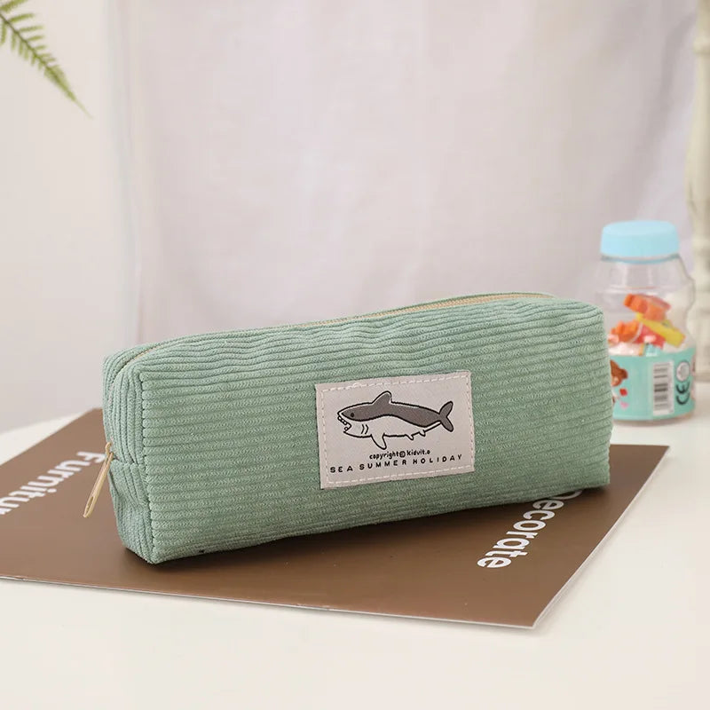 Shark Stuffed Pencil Case as School Student Stationery