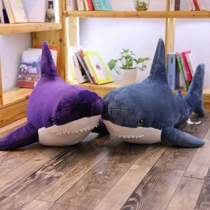 140CM Big Soft Simulation Cute Shark Plush Toys Kawaii Stuffed Kids Children Boys Girls Lovely Animal Pillow for Birthday Gifts