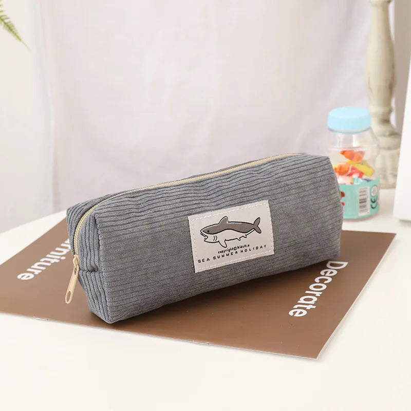 Shark Stuffed Pencil Case as School Student Stationery