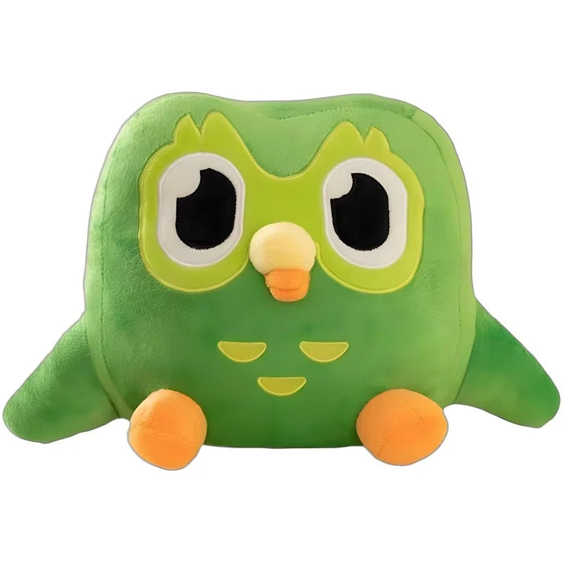 Green Duolingo Owl Plush Toy Duo Plushie Of Duo The Owl Cartoon Anime Owl Doll Soft Stuffed Animal Toy Children Birthday Gift