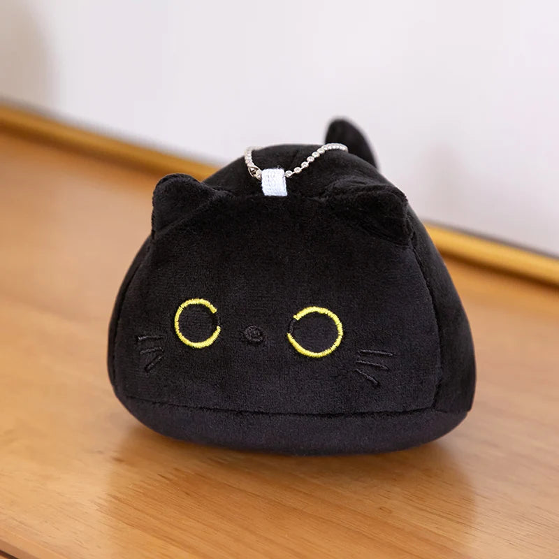 9cm-70cm Kawaii Big Size Plush Cat Pillow Round Black Cat Bed Cushion Sleeping Toys Stuffed Soft Animal Dolls Kids Birthday Gift