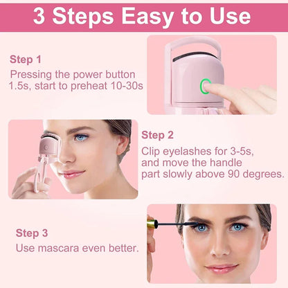 Electric Heated Eyelash Curler emperature Control Charging Durable Curling And Shaping Not Hurting Long Eyelashes Makeup Tools